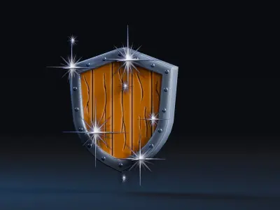 Low poly - Stylized Game Items - Shield Low-poly 3D model