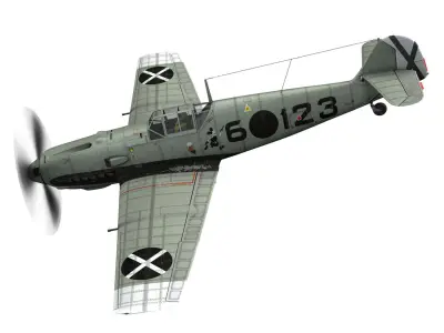 Messerschmitt - BF-109 E - 6-123 3D model