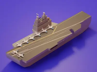 Military Boats Illustration Low Poly 3d Model Free low-poly 3D model