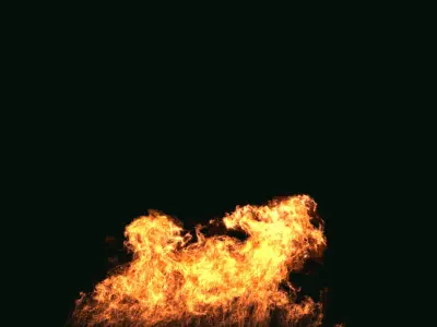 FumeFX Large Scale Fire 3D model