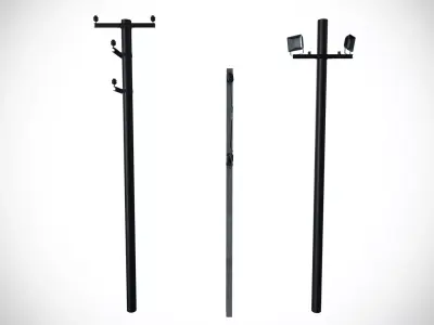 Electric poles 3D model