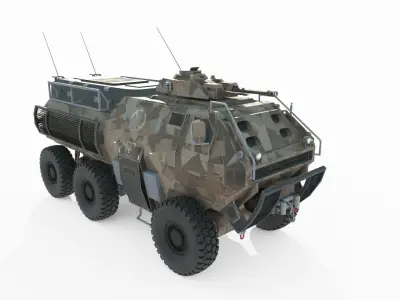 Future Sci Fi Armored Personnel Carrier 3D model