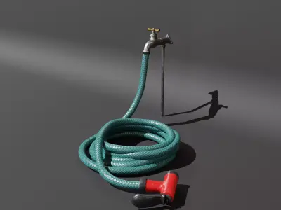 HOSE WITH FAUCET 3D model