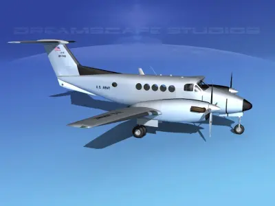 Beechcraft UC-12Q Huron V10 US Army 3D model