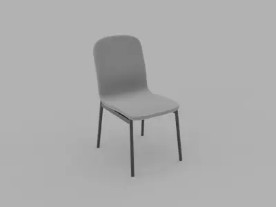 Modern Simplistic Chair and Table Free 3D model