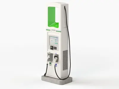 Electric Vehicle Charging Station Electrify America Part 3 3D model