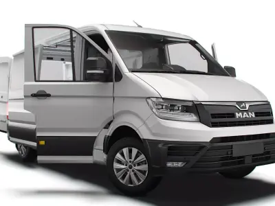 MAN TGE Panel Van L2H1 HQ Interior 2023 3D model