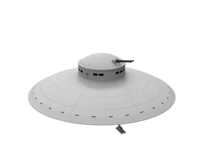 German Medium Attack Saucer WWII 3D print model
