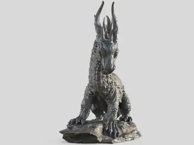 Dragon Statue 3D model get