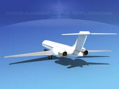 McDonnell Douglas MD-87 Unmarked 3 3D model