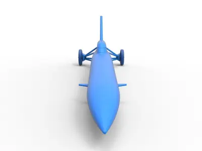 Blue Flame jet car 3D print model