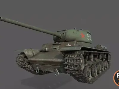 Tank-KV-85 Standard camouflage 3D model