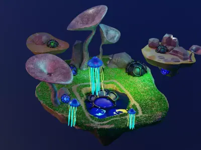 Alien planet Free 3D model