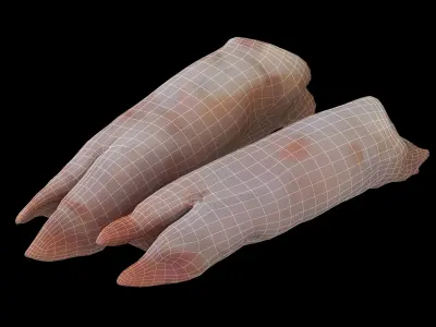 fresh pork Low-poly 3D model
