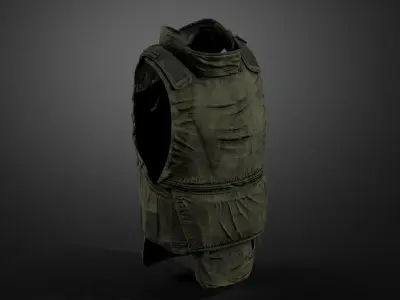 Army vest 06 Low-poly 3D model