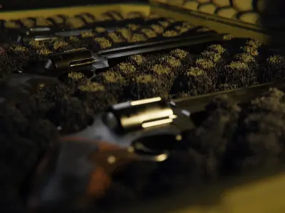 Magnum 44 revolver Low-poly 3D model