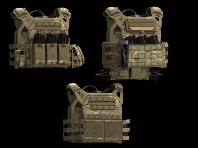 Plate Carriers CRYE JPC 2 V1 V2 V3 Low-poly 3D model
