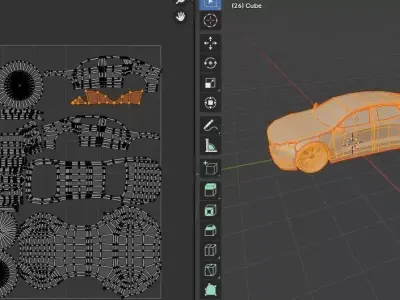 Low Poly Luxury Car Game Ready Vehicle FBX OBJ STL Low-poly 3D model
