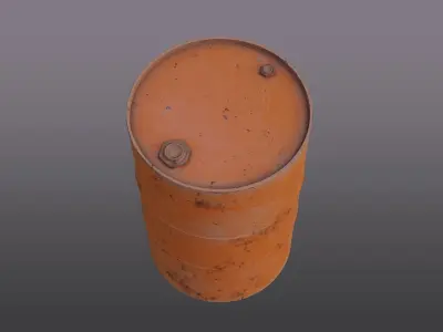 Oil Drum Low-poly 3D model