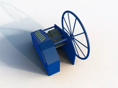 Towing Winch for Commercial Ships 3D model