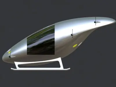 Low Poly Simple Cartoon Flying Car Low-poly 3D model