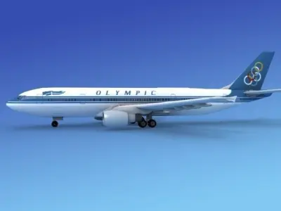 Airbus A300 Olympic 3D model