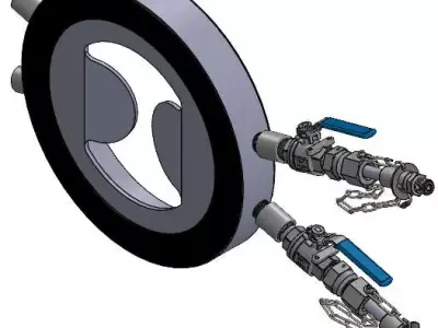 Westfall Inline mixer - HC-075 Corp-Stop ---CORP-STOP ONLY--- 3D model