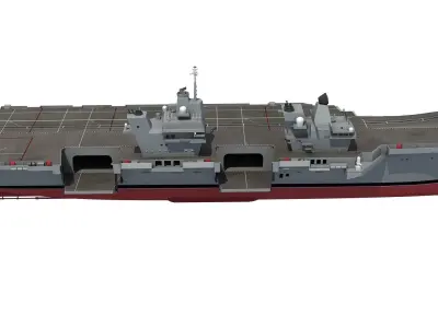 HMS Queen Elizabeth Aircraft Carrier 3D model