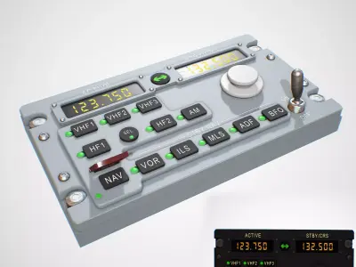 RADIO Panel Low-poly 3D model