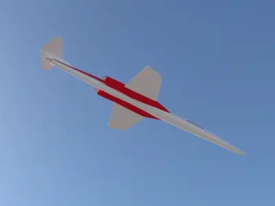 AS2 Supersonic Jet Low-poly 3D model