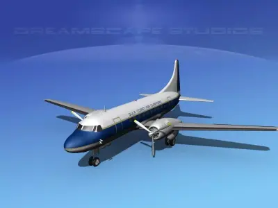 Convair CV-340 Gulf Coast Air Charters 3D model