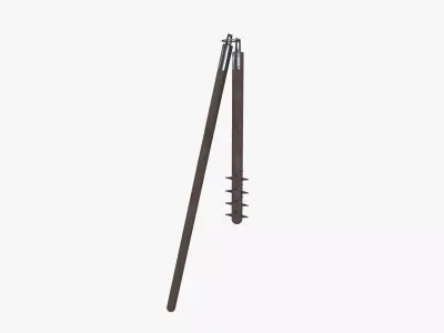 Medieval Flail Low-poly 3D model