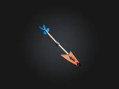 Makeshift arrow Low-poly 3D model