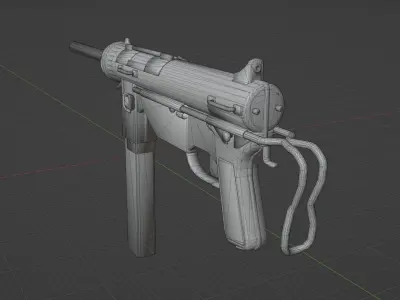 M3 Grease Gun Low-poly 3D model