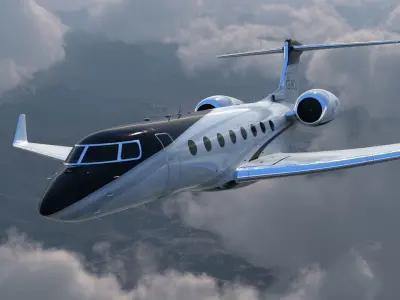 Large Business Jet Gulfstream G800 Flight 3D model