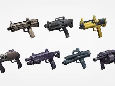 weapon pack vol04  Low-poly 3D model