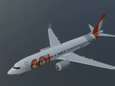GOL Boeing 737Max 8 low poly 3D Model  Low-poly 3D model