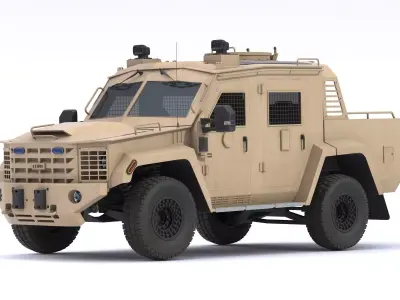Lenco Bearcat X3 Armored Vehicle Low-poly 3D model