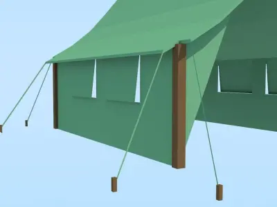 Military TENT Free low-poly 3D model