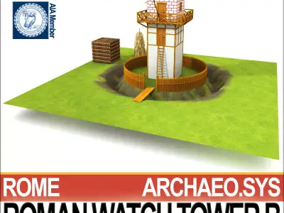 Roman Watch Tower B 3D model