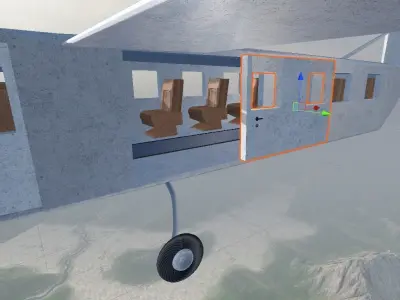 Plane for parachute jumps Model-Cessna 208 Caravan Free low-poly 3D model