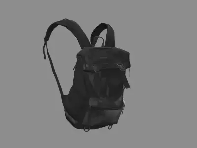 Backpack Camping Handle bag 05 Low-Poly 3D Model 3D model