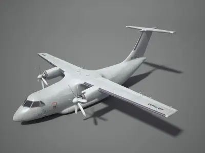 IL-112 airplane with propellers 3D model