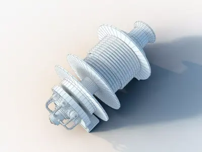 Ship Winch Low-poly 3D model