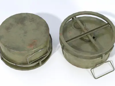 M1 Anti Tank Land Mine Low-poly 3D model