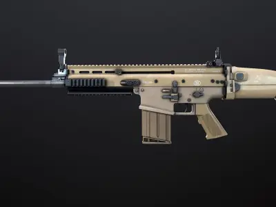 AAA FN Scar L Game Ready PBR Low-poly 3D model