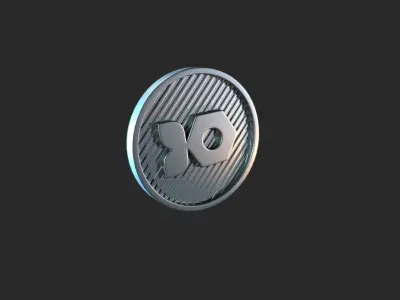 high details Crypto Ironfish coin 3d model 3D model