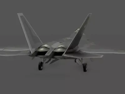 F-22A Raptor 3D Model Low-poly 3D model
