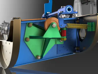 P-51D Mustang Pulley Support Retract Lock Lower Fus Sta 291-300 3D print model