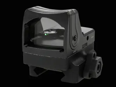 Trijicon RMR Dual Illuminated and 45 Degree Mount Low-poly 3D model